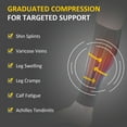 thumbnail image 3 of Calf Compression Sleeve for Men & Women – 2 Pairs AMITOFO Footless Leg Compression Sleeve with Graduated 20-30 mmHg Support for Shin Splints Pain Relief, Varicose Veins,3XL, 3 of 6