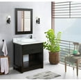 thumbnail image 2 of Bellaterra Home 31" Single vanity in Brown Ash finish top with White Carrara and round sink, 2 of 9