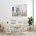 thumbnail image 2 of Stupell Industries Layered Pastel Cityscape Buildings City Skyline Architecture Graphic Art Gallery Wrapped Canvas Print Wall Art, Design by Marcus Prime, 2 of 7