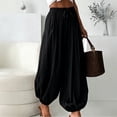 thumbnail image 2 of Gaukiv Womens Balloon Pants Cinched Cuff Wide Leg Trousers Black 2XL, 2 of 4