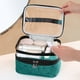 thumbnail image 4 of Bolsa de maquillaje, bolsa organizadora de maquillaje grande de cuero de doble capa, accesorios de viaje, bolsa de aseo esencial para dormitorio para mujeres, bolsa de cosméticos Travel Essentials,, 4 of 5