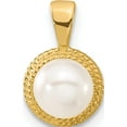 thumbnail image 5 of 14K Yellow Gold 5-6mm White Button Fwc Pearl Earring And Pendant Set Made In Canada xf629set, 5 of 5