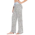 thumbnail image 3 of Comfy Casual Women's Pajama Pants Print Wide Leg Light Grey Background, 3 of 6