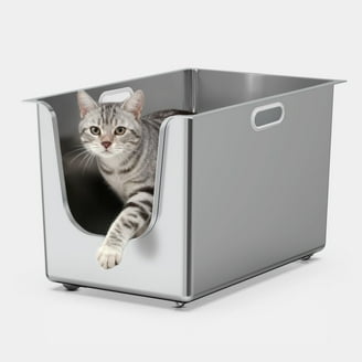 Cat Litter Box Enclosure for 2 Litter Boxes,47'' Hidden Litter Box  Enclosure with Double Room,Large Hidden Decorative Litterbox Cabinet  Furniture,Wooden Cat House TV Stand Sideboard with 4 Sisal Doors -  Walmart.com