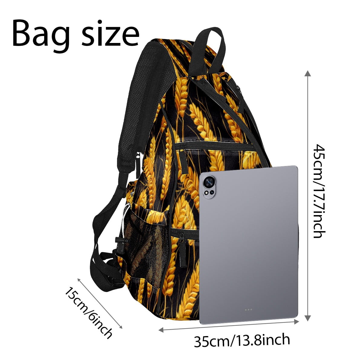 Pickleball Bags for Men Women Pickleball Backpack with Large Capacity Lightweight Adjustable Pickleball Sling Bag Hold Paddles, Balls, Accessories Wheat Pattern
