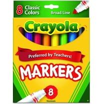 Crayola Broad Line Markers, Assorted Colors, 8 Count
