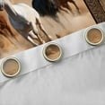 thumbnail image 4 of jejeloiu Fram Animal Horse Blackout Curtains,Retro Stars Print Curtains Pack of 2 (38x45 Each),Rustic Farmhouse Cabin Window Curtains For Men Women,Ultra Soft Home Decor, 4 of 6