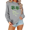 thumbnail image 1 of VKOYWKM Chandails de la Saint-Patrick à Manches Longues, Col Rond, Chandails à Enfiler, Hauts, Graphique « Lucky Four Leaf », Chandails de la Saint-Patty Cadeaux pour Dat, 1 of 5