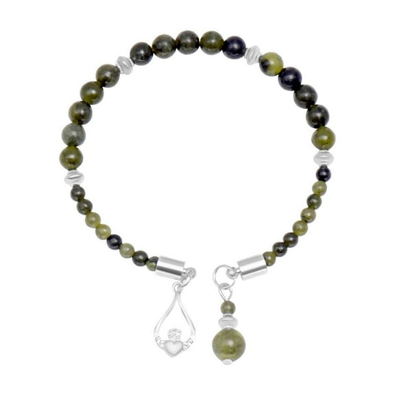 Horseshoe Connemara Marble Claddagh Bracelet