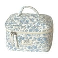 thumbnail image 1 of Bolsa de cosméticos con diseño floral, bolsa de maquillaje acolchada para viajes, regalo, bonita bolsa de maquillaje estética, bolsa organizadora de, 1 of 8