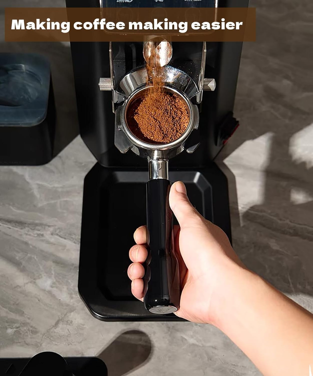HABETI 51mm Bottomless Portafilter，Food Grade Strainless steel , Included 1 Bottomless Portafilter Basket and 100pcs of Filter Paper ,Compatible with Delonghi EC680/685
