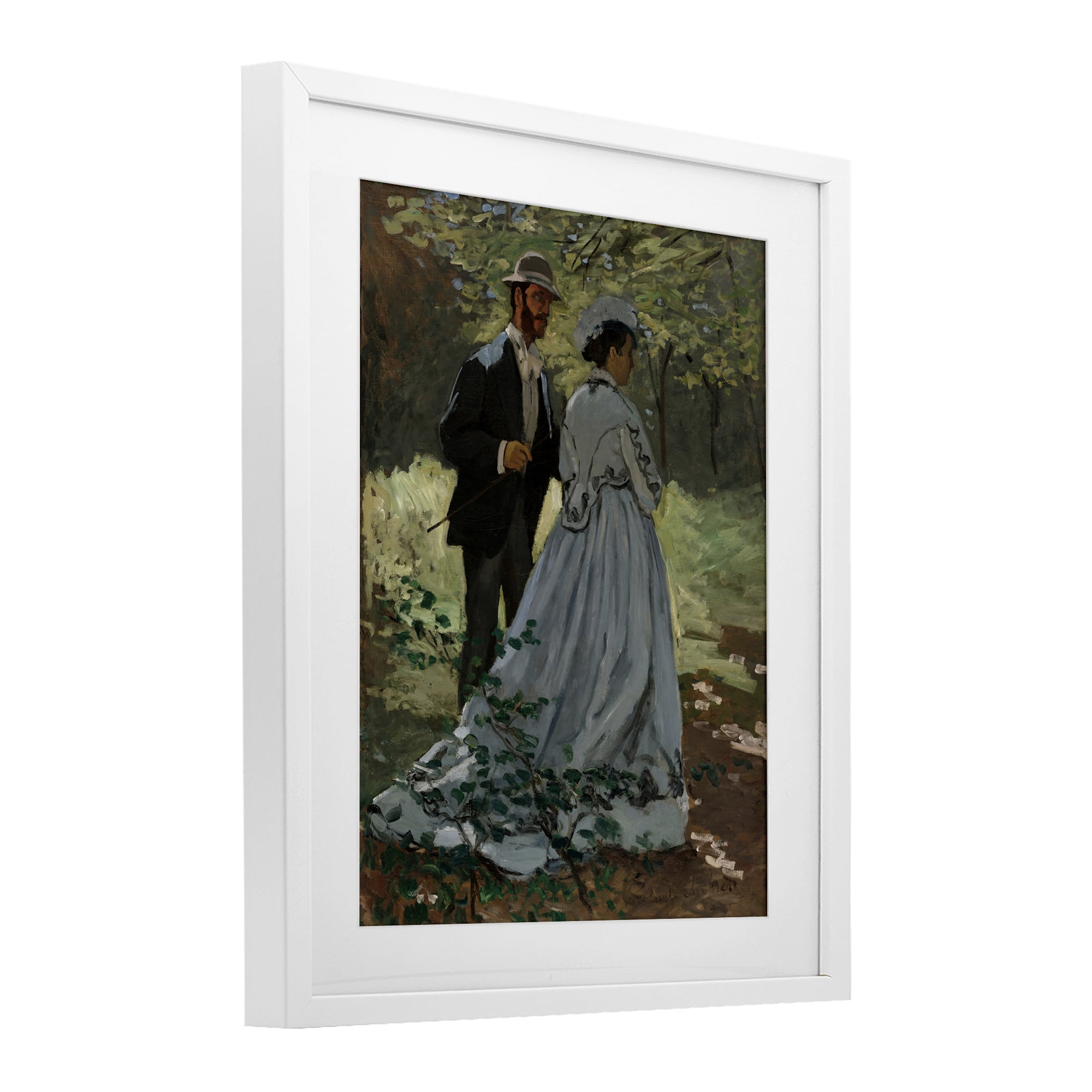 Stupell Industries Bazille & Camille in Nature White Framed Print Under Glass, design by Tina LeCour