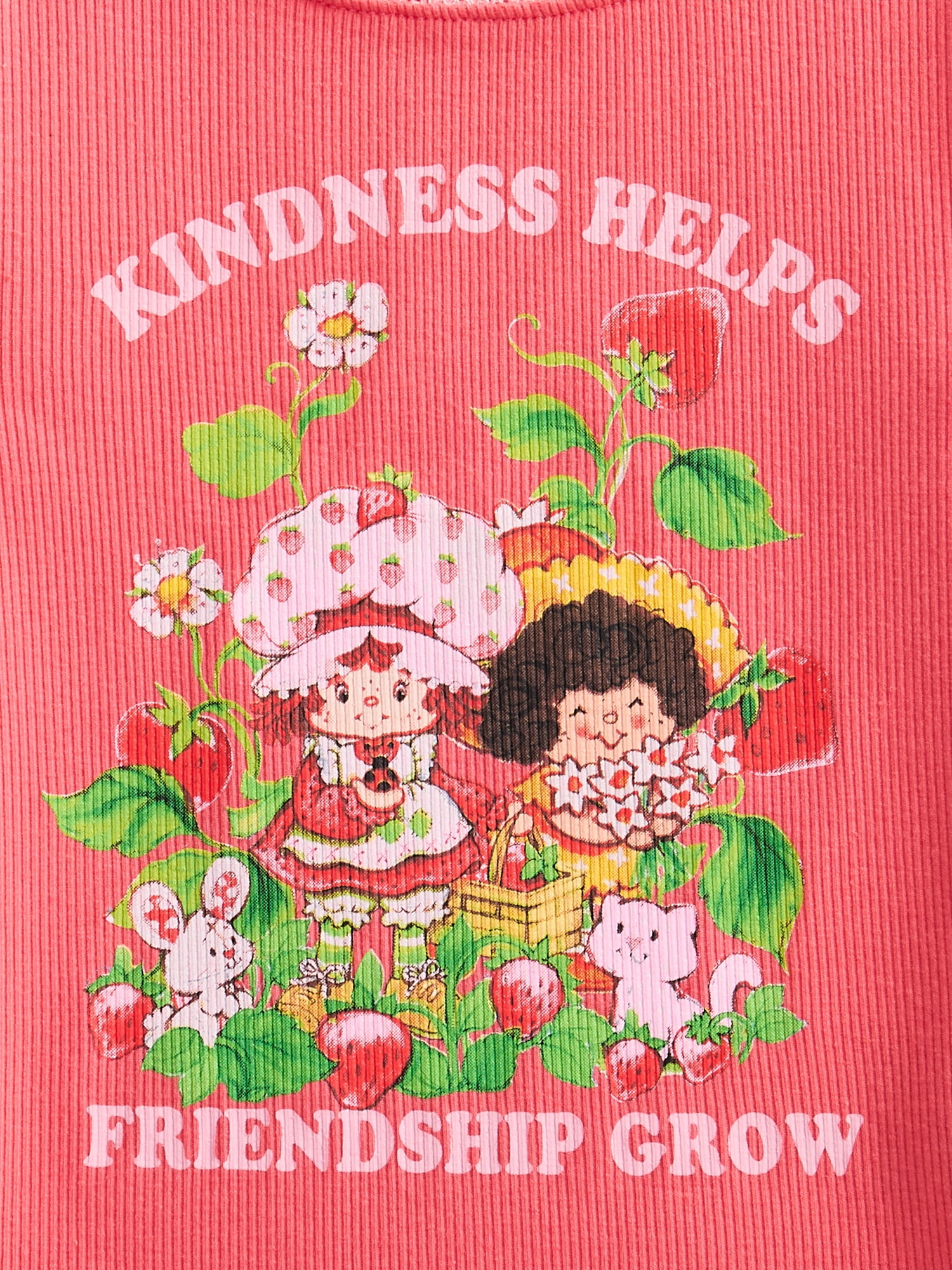 Strawberry Shortcake Girls Purl Edge Graphic Tee with Short Sleeves, Sizes 4-16