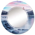 thumbnail image 2 of DESIGN ART Designart 'An Evening Landscape With A Lighthouse' Nautical & Coastal Printed Wall Mirror 24in.x24in., 2 of 5