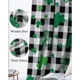 thumbnail image 3 of St. Patrick's Day Blackout Curtains for Bedroom Living Room Darkening Curtains 63 Inches Long Spring Green Shamrock Checkered Buffalo Window Curtain 2 Panels Set Window Treatment Drapes 42"x63", 3 of 9