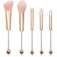 thumbnail image 1 of 5Pcs Beadable Makeup Brush Set with Silicone Beads for DIY Cosmetic Tool Customization, 1 of 5