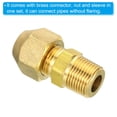 thumbnail image 5 of Uxcell G3/8 Male x 3/8" Male Brass Flare Tube Fitting Pipe Hose Fitting Adapter Connector, 2 Pack, 5 of 6