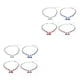 thumbnail image 1 of Billuyoard 4 piezas collares de diamantes de imitación para mascotas colgante ajustable joyería collares gargantilla regalo para festival fiesta L 2Conjunto, 1 of 6