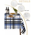 thumbnail image 2 of Blue Black Plaid Table Cloth, Farmhouse Blue Black Checkered Waterproof Tablecloth for Rectangle Tables, Reusable Washable Fabric Table Cover for Restaurant Kitchen Dining Tables 60"x102", 2 of 6