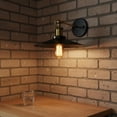 thumbnail image 3 of predolo Aplique de Pared Industrial Antioxidante Luz de Pared con Pantalla de Hierro Aplique Retro Negro y Dorado para Pasillo, Dormitorio, Restaurante, 3 of 10