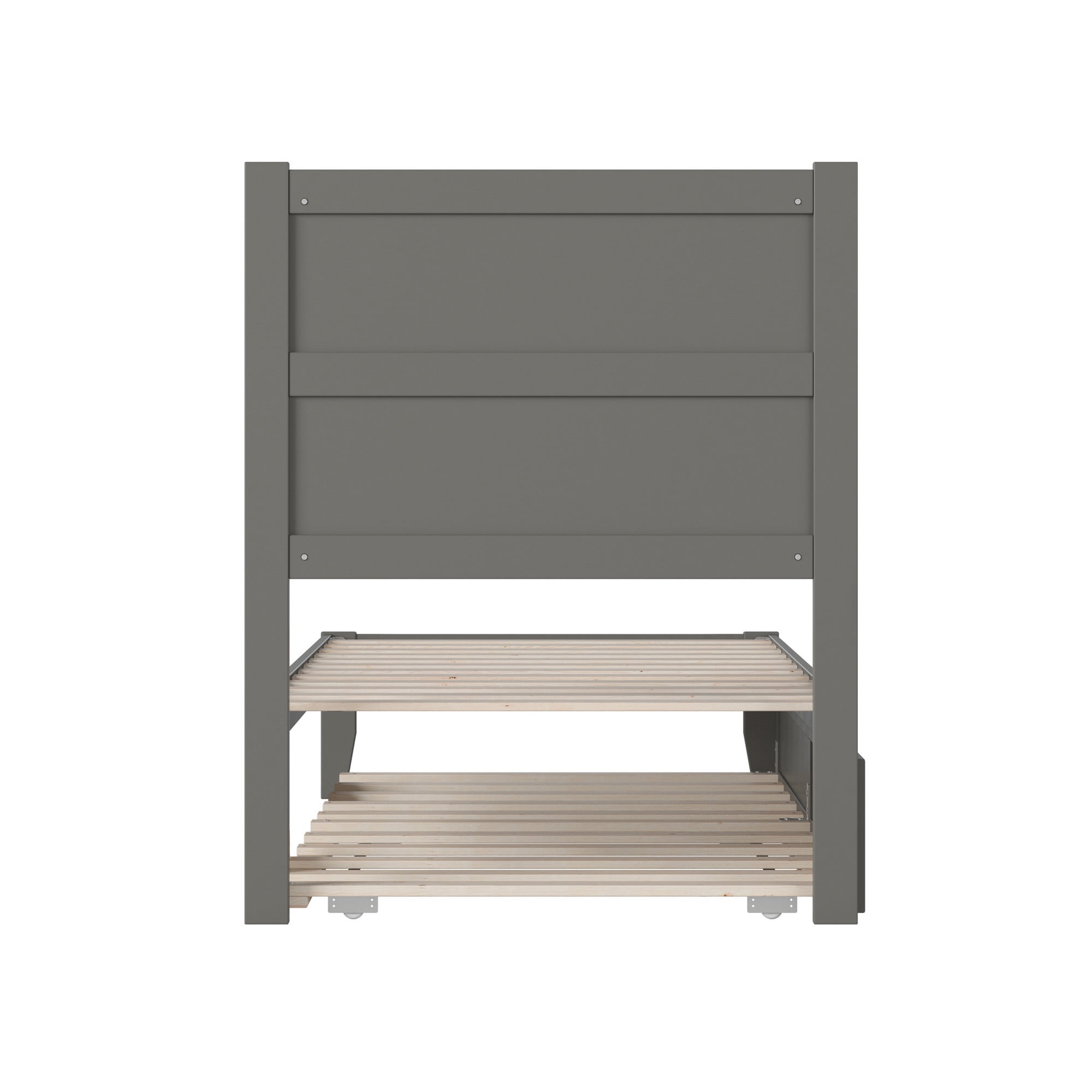 AFI NoHo 14" Twin Wood Platform Bed Frame with Twin Trundle, Grey