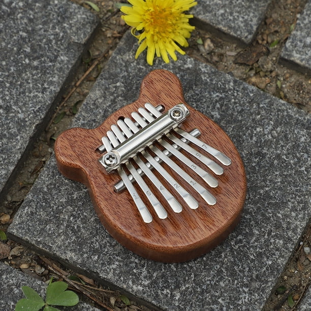 Mini piano de pulgar de 8 tonos, piano de dedo, piano de pulgar kalimba de cristal, pequeño instrumento musical