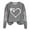 Gray, variant on Sweatshirts for Women Cute Heart Dog Paw Print Pullover Fall Crewneck Long Sleeve Tops Trendy Casual Sweatshirt