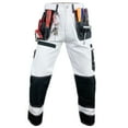 thumbnail image 3 of Notus Men's Work Safety Pants Cordura Knee Reinforced Casual Tactical Trousers Utility Tools Holster Pockets S1 White 36-32, 3 of 6