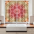 thumbnail image 2 of Ambesonne Batik Kitchen Curtains, Batik Hippie Red Brown, 55"x45", Red Brown, 2 of 3