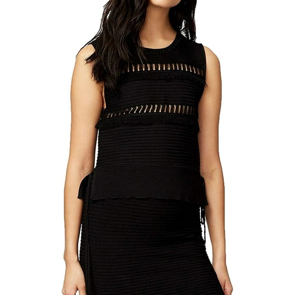 Womens June Illusion Fringe Tank Top Sweater