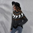 thumbnail image 5 of Suéter De Mujer - Fantasma De Halloween Vintage Lunares Manga Larga De Punto Cuello Redondo Casual Suelto Mujer Otoño Invierno Tops, 5 of 5