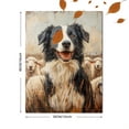 thumbnail image 3 of Qisvanset 12x16 Inch Framed Canvas Wall Art Border Collie Herding Sheep Vintage Farmhouse Animal Art, 3 of 8