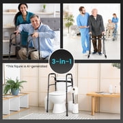 Naipo Compact Folding Walker for Seniors & Adults, Deluxe Lightweight Mobility Aids Walker with 5 Wheels and Trigger Release up to 300 lbs, Aluminium