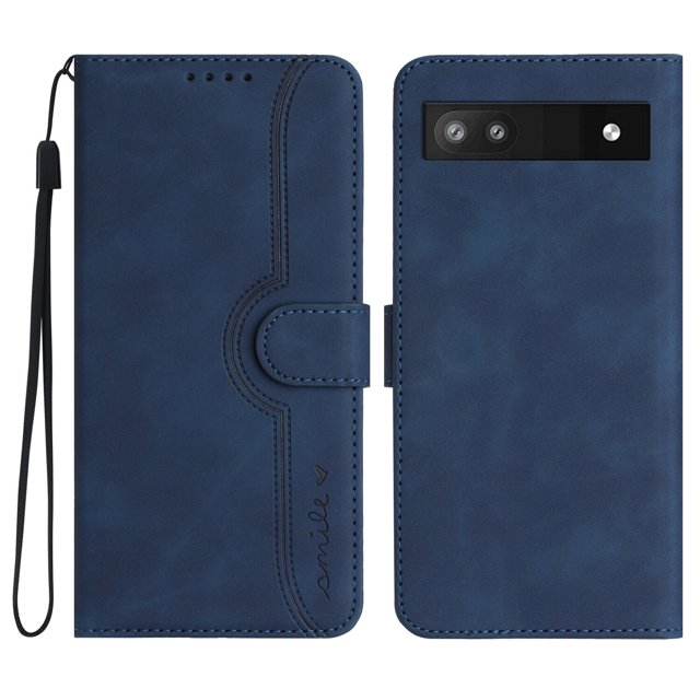 Compatible with Google Pixel 6A Case Premium PU Leather Wallet with Built-in Magnet Cover