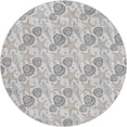 thumbnail image 2 of Addison Rugs Dream Shag Premium Machine Washable Transitional Shells Fog Round Rug, 8' x 8', 2 of 8
