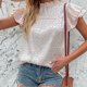 thumbnail image 3 of Mujeres camiseta ruffle manga corta leopardo patrón verano blusa para las mujeres al aire libre albaricoque L, 3 of 6