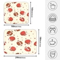 thumbnail image 4 of Heart Raspberry Flower Drying Dish Mat Quick Drying Absorbent Soft Durable for Kitchen 16" x 18", 4 of 10
