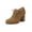 Brown, variant on Women's Round Toe Suede Lace Up Half Ankle Booties Comfort Oxfords Shoes Suede Dress Shoes Chunky Mid Heels Ankle Boots