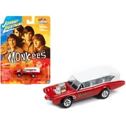 Monkeemobile Red and White "The Monkees" (1966-1968) TV Series "Pop Culture" 1/64 Diecast Model Car by Johnny Lightning