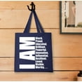 thumbnail image 3 of ThisWear Civil Rights Movement Tote Bag I Am Black Proud Brilliant Powerful Worthy Lightweight Navy Canvas Tote Bag, 3 of 3