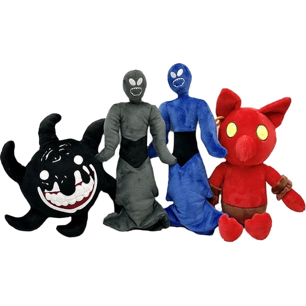 Xishao Screech Figure Plush - Doors Hotel El Goblino Plush - 4Pcs from Horror Games Doors Plush Gray Blue Black Red Plush Stuffed Dolls for Fans Xishao Juguetes