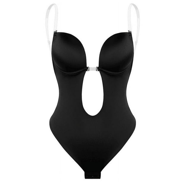Mono ajustado estilo europeo y americano, escote en V profundo, espalda descubierta, fruncido en el vientre, sujetador con tirantes invisibles, vestido de noche de belleza, vestido moldeador
