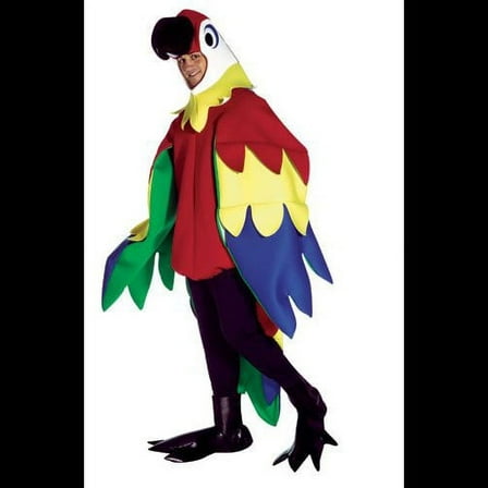 Red and Yellow Deluxe Parrot Unisex Adult Costume - One Size