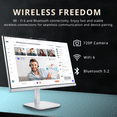thumbnail image 4 of Lenovo A100 23.8" FHD IPS All-in-One Desktop, Intel N100, 16GB DDR4, 1.5TB Storage (512GB SSD+1TB Dock Station), Intel UHD Graphics, Wi-Fi 6, Bluetooth 5.2, Win 11 Home, Cloud Grey, 4 of 9