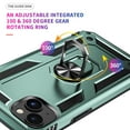 thumbnail image 3 of Dteck for Apple iPhone 14 Plus 6.7 inch Magnetic Shockproof Metal Ring Kickstand Hybrid Support Car Mount Holder Armor Heavy Duty Case Cover, Darkgreen, 3 of 7