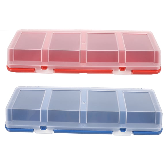 FONDOTIN 2Pcs Screw Storage Box PP Multi Color Small Parts Organizer Storage Box for Hardware Electronic Parts