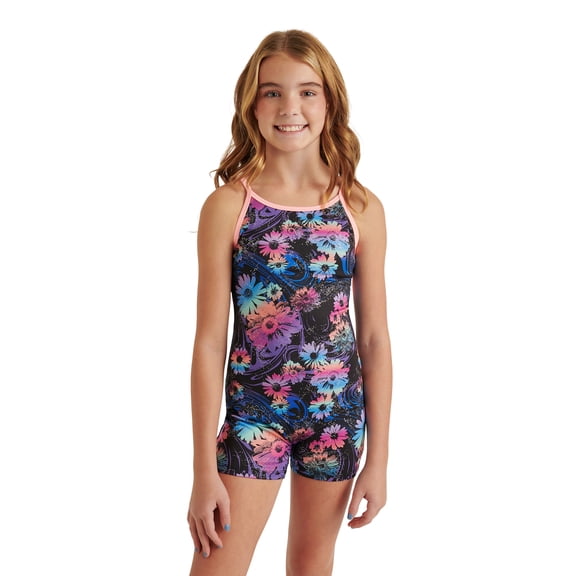 Justice Girls' Digital Floral Print Leotard, Sizes XS-XL
