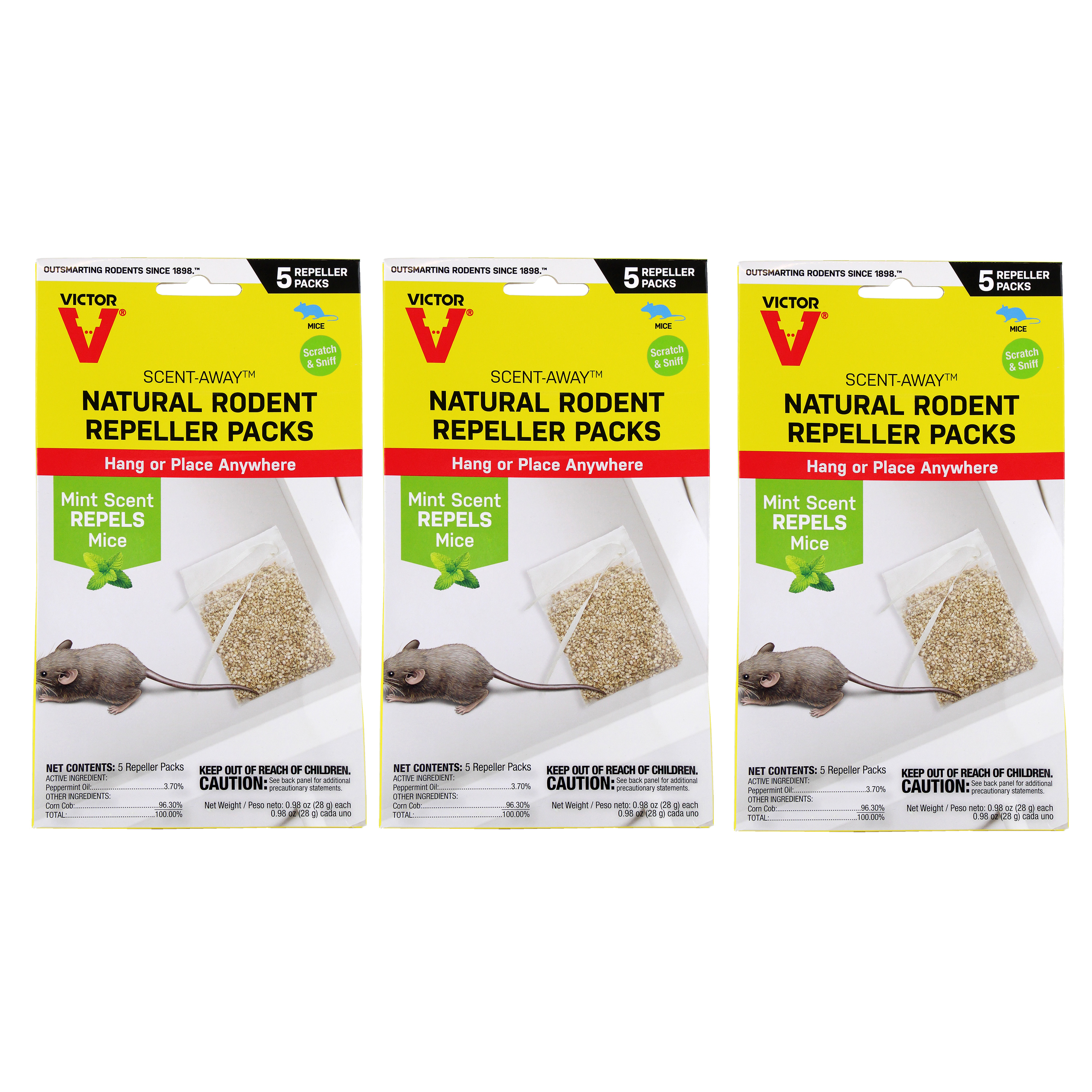 Victor ScentAway Natural Rodent Repeller Packs 15 Count