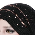 thumbnail image 3 of SPRING PARK Women's Rhinestone Hat Turban Headwraps Shiny Stetchy Wrap Hat Hair Accessories, 3 of 3