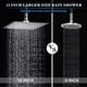 thumbnail image 3 of Cabezal de ducha de acero inoxidable, a prueba de fugas, ultrafino, de alta presión, para baño, cabezal de ducha de techo, reemplazo de rociador de baño para el hogar, redondo de 12 pulgadas Scienceny HA010783-03B, 3 of 7